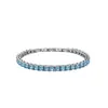 Moda Europeia e Americana Novo Estilo 3-5mm Pulseira Tennis Aço Inoxidável 316 Pulseira Zircônia Colorida Versátil Joias de Alto Padrão