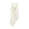 Ropa Europea y Americana Transfronteriza para Mujer AliExpress Venta Caliente Top Asimétrico plisado sin espalda + Conjunto de Pantalones de Pierna Ancha