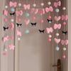 Decoração de porta de arco Merleti Coração de menina Quarto Sala de estar Cabeceira Dormitório Abrigo Divisória Cortina Porta Cortina