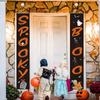Casais de Decoração de Halloween, Decorações para Festa do Festival Fantasma, Adereços, Letras de Tecido Não Tecido, Cortinas de Porta de Abóbora, Bandeiras Penduradas, Enfeites
