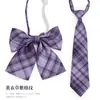 Pajarita a Cuadros Estilo Japonés JK para Niñas, Corbata de Lazo sin Nudo Estilo Escolar para Fotos de Graduación, Camisa de Uniforme Marinero para Niños