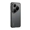 Funda de teléfono transparente magnética esmerilada para Huawei Pura90promax con airbag de tacto piel, cubierta de protección avanzada anticaída