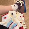 Calcetines Blancos de Algodón Finos de Verano Cortos para Mujer Estilo Deportivo Corea del Sur Bajos Absorbentes de Sudor Transpirables Calcetines Cortos para Niñas