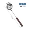 Juego de utensilios de cocina con pala para saltear de acero inoxidable con mango de madera 304 personalizado, cuchara para sopa de palisandro, espátula, colador, juego de cocina para el hogar