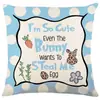 Venta Caliente de Pascua Funda de Almohada de Conejo Nórdico Oficina Sofá Funda de Cojín de Lino Transfronterizo Decoración del Hogar Modelo Nuevo
