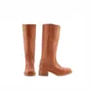 Exportação Transfronteiriça Nova Era Europeia e Americana Retrô Botas de Cowboy Ocidentais Femininas para Campus Tamanho Grande 40-46 Botas de Cavaleiro