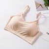 Modal Una pieza Espalda Hermosa Tubo Wrap para Mujer Almohadilla de Pecho Fija Sin Aro de Acero Deportivo Base Sling Ropa Interior Sujetador