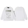 Melancolía Rico Segunda Generación Erd Boceto Graffiti Transfronterizo Nueva Moda Urbana Marca Casual Holgada Camiseta de Manga Larga con Estampado para Otoño
