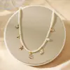 Colgante Estilo Océano 26 Letras Inglesas Collar para Mujer Estilo Ins Diseño de Nicho Cadena para Clavícula de Perla Suministro Transfronterizo