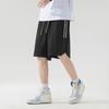 Shorts masculinos de verão, novos, soltos, esportivos japoneses, casuais, finos, com rugas, secagem rápida, calças de praia