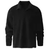 Coleção Popular Outono/Inverno 2026: Top de Manga Longa com Padrão de Trigo Estilo Old Money High Street Americano Premium, Camisa Polo, Moletom, Jaqueta