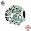 Aifuluo Serie Original de Buena Suerte Cuentas de Amazonita Plata de Ley S925 Cuentas Sueltas Accesorios para Joyería DIY Combinación