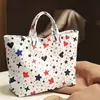 Plataforma independente Temu transfronteiriça nova bolsa de mão à prova d'água PVC+lona para o dia a dia portátil bolsa de ombro bolsa tote