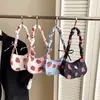 Bolsa Casual de Primavera 2026 para Mulheres, Bolsa de Ombro com Florzinha Fofa, Bolsa de Braço da Moda Estilo Coreano, Bolsa de Mão Texturizada Vintage