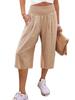 Moda Europea y Americana para Mujer Verano 2026 Amazon Moda Transfronteriza Algodón y Lino Cintura Ceñida Bolsillo de Cincha Pantalones de Pierna Ancha Finos para Mujer