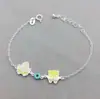 Pulsera de plata de ley S925 nueva gota de esmalte linda caricatura femenina pulsera en vivo más vendida venta directa de fábrica transfronteriza