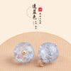 Cheongsam Bead Button Hanfu Novo Novo Novo Chinês Vintage Antigo Casaco Redondo Bead Button Camisa Camisa Fivela de Vidro Espalhado Bead Button