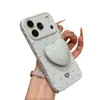 Suporte Divertido em Formato de Coração Adequado para Capa de Celular Apple 17 Pro Max Coração Bolha 16/15 Estilo Fresco de Desenho Animado 14 Plus