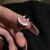 Anillo de circonita cruzada de alta calidad anillo de estrella para mujer anillo de dedo índice de diseño de nicho ins anillo exquisito de lujo ligero