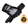 Guantes de Piel Genuina de Cabra para Hombre Otoño e Invierno Clásicos Calientes Acolchados de Terciopelo Viento Cruzado Impermeables Cachemira