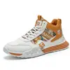 Zapatos Deportivos de Caña Alta para Hombre Estilo Étnico de Moda Otoño/Invierno Moda Juvenil Personalidad Patchwork Suela Gruesa Antideslizante Zapatos Casuales de Moda