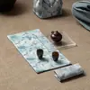Dinastías Tang y Song Arte Textil Hecho a Mano Sueño de Mariposa Azul Accesorios para Ceremonia del Té Colección Alfombrilla Azul para Té Paño para Té Juego de Té Bolsa de Almacenamiento Portátil