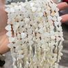 7-8mm Natural de Água Doce Branco Concha Em Forma de Contas Fritillaria Branca Contas em Forma Irregular DIY Jóias Acessórios Atacado
