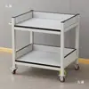Carrinho de Virar de Duas Camadas Carrinho de Materiais Bancada Anti-Estática com Rodas Mesa Móvel Mesa de Operação Carrinho