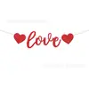 Bandera del Día de San Valentín Brillo Amor Pancarta de Boda Decoración de Propuesta de Boda Bandera Decoración de Habitación de Boda Pancarta