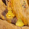 Loja de ouro mesmo estilo método antigo ouro de areia caractere Buda Buda Maitreya pingente Novo estilo chinês barriga grande Buda Maitreya rosto sorridente Buda pingente para pendurar mulheres