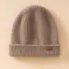 Novo Chapéu de Lã 100% Caxemira Quente de Inverno para Homens e Mulheres, Chapéu de Tricô Lã, Chapéu Casual, Chapéu Frio para Exterior