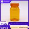 3OZ/90ml PET redondo robusto ombro reto grau alimentício laranja com tampa PS tampa plástica totalmente flip