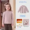 Camiseta base infantil de manga comprida Jellybaby para meninos, quente, novo estilo outono 2026, top para meninas, roupas de bebê
