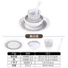 Juego de Mesa para Hotel Personalizable de Cuatro Piezas Set Moderno Sencillo de Tazón y Plato Restaurante de Hot Pot Restaurante Chino Juego de Vajilla de Melamina