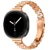 Adecuado para Samsung Watch8 Classic Correa de Reloj de Metal con Hebilla de Cerbatana de Siete Perlas Correa de Reloj de Metal Correa de Reloj Samsung 9