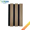 Paneles Absorbentes de Sonido para Comercio Exterior, Paneles Aislantes de Sonido para Paredes de Fondo, Mayorista Fabricante Fibra de Poliéster Nogal MDF Rejilla Tiras de Madera