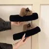 Pantuflas de Piel Suave Rayadas de Suela Plana 2026 Accesorios de Correa de Cuero Soporte de Suela Gruesa Para Niñas Compras en Casa Casual Pantuflas de Algodón