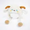 Chapéu fofo de pelúcia de ovelhinha com proteção para as orelhas de inverno, chapéu de bebê, quente e espesso para outono e inverno, chapéu de puxar unissex para crianças