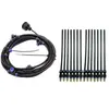 Bico de irrigação curvo, sistema de névoa ajustável, adequado para resfriamento de fazendas, remoção de poeira e umidificação, com haste de extensão para pulverização