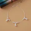 Pulseira Estudantil Prateada para Mulheres com Preservação de Cor, Pulseira Simples, Joias Estrela e Borboleta Estilo Coreano, Fabricante de Presentes da Moda, Comércio Exterior