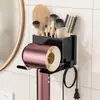 Estante Multifuncional para Secadora de Cabello para Baño, Organizador y Estante de Almacenamiento para Secadora de Cabello Montado en la Pared sin Taladro