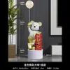 Ceremonia de Apertura Oso que Trae Fortuna Adorno de Piso Lámpara de Luna Pieza Decorativa Regalo para Casa Nueva Manualidades Decoración de Recepción