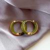 Aretes Verdes de Fruta para Mujer Aretes de Diseño Nicho Redondos Simples Versátiles Aretes Pequeños Aretes Otoño e Invierno Aretes de Lujo Accesible