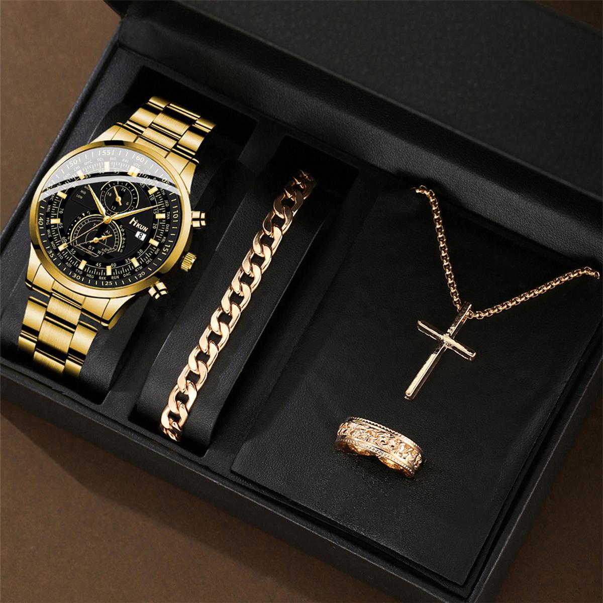 十字架三件套金色套装(金色手表) (1).jpg