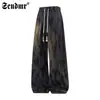 Pantalones de Chándal Deportivos Casuales de Pierna Ancha Sucios de Punto Estilo Americano para Hombre y Mujer Otoño Nuevo Sueltos Rectos