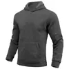 Moletom com Capuz Regular de Tecido 220g Moletom Casual Tendência Cor Sólida Capuz Manga Longa Pulôver com Capuz