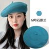Otoño e Invierno Nuevo Moda Transfronteriza Estilo Coreano Gorro de Lana Tejido para Mujer, Sombrero de Artista Europeo y Americano, Talla m Boina de Lana