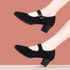Zapatos Cuadrados de Baile de Moda para Mujer 2025 Otoño Nuevos Retro Suela Suave Zapatos de Baile para Mamá Versátiles Zapatos Mary Jane