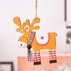 Colgante de madera con forma de alce navideño, reno, pequeño colgante de madera tallado, decoración para árbol de Navidad, artesanías de madera con borde cruzado.