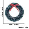 Decoração de Natal Sino Mini Natal Laço Decoração Agulha de Pinheiro Pequena Guirlanda de Natal Artificial Decoração Pendente